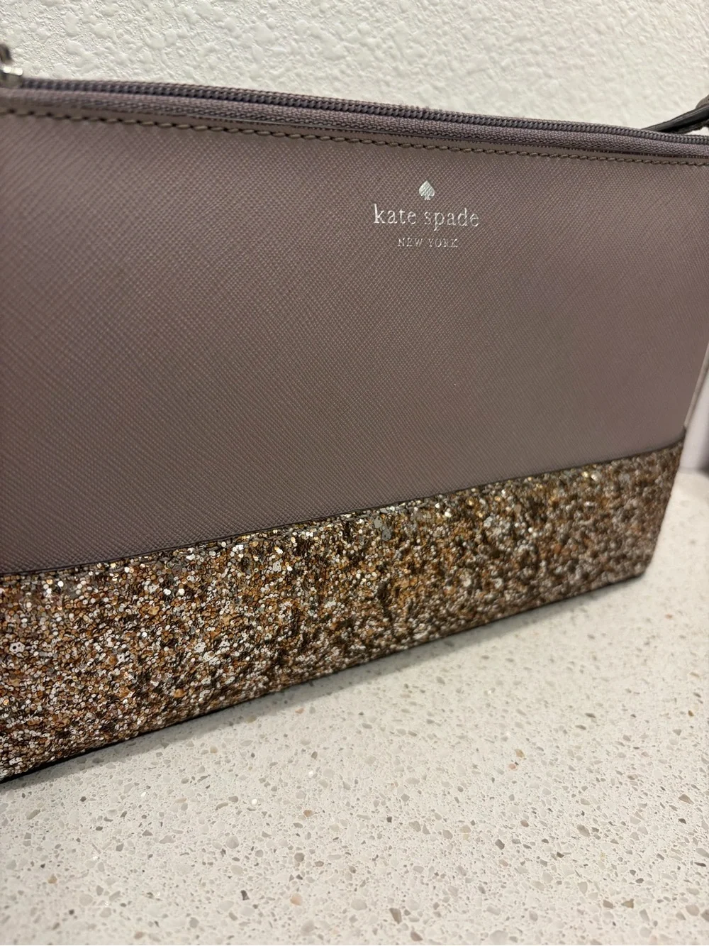 Kate Spade Greta Court Ramey Cityscape Glitter Crossbody Bag Women’s Purse EUC